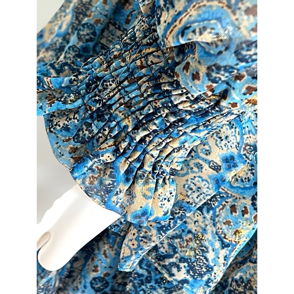 INA Cutest mini dress metallic gold detail S M L - Picture 8 of 10